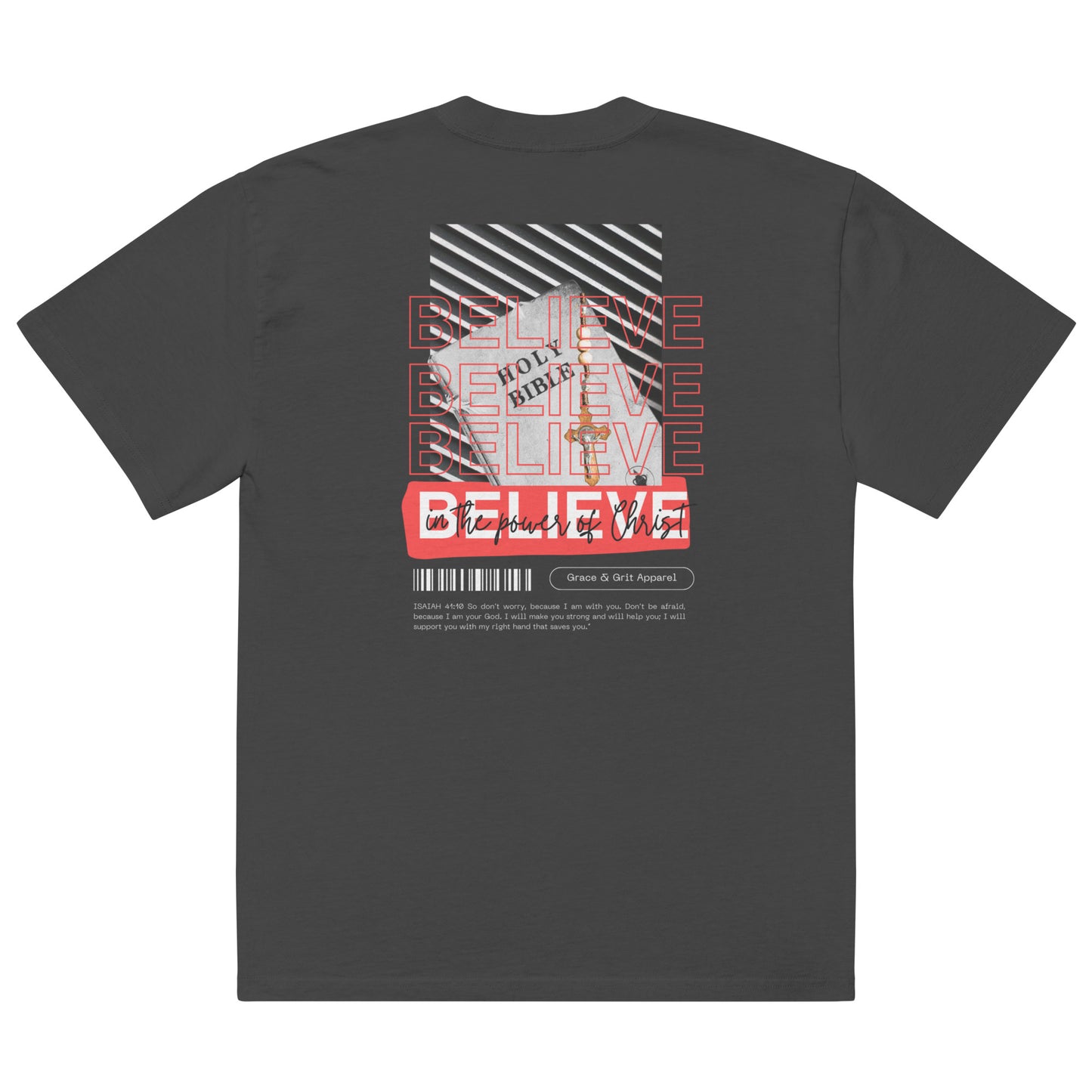 “Believe” oversized faded t-shirt
