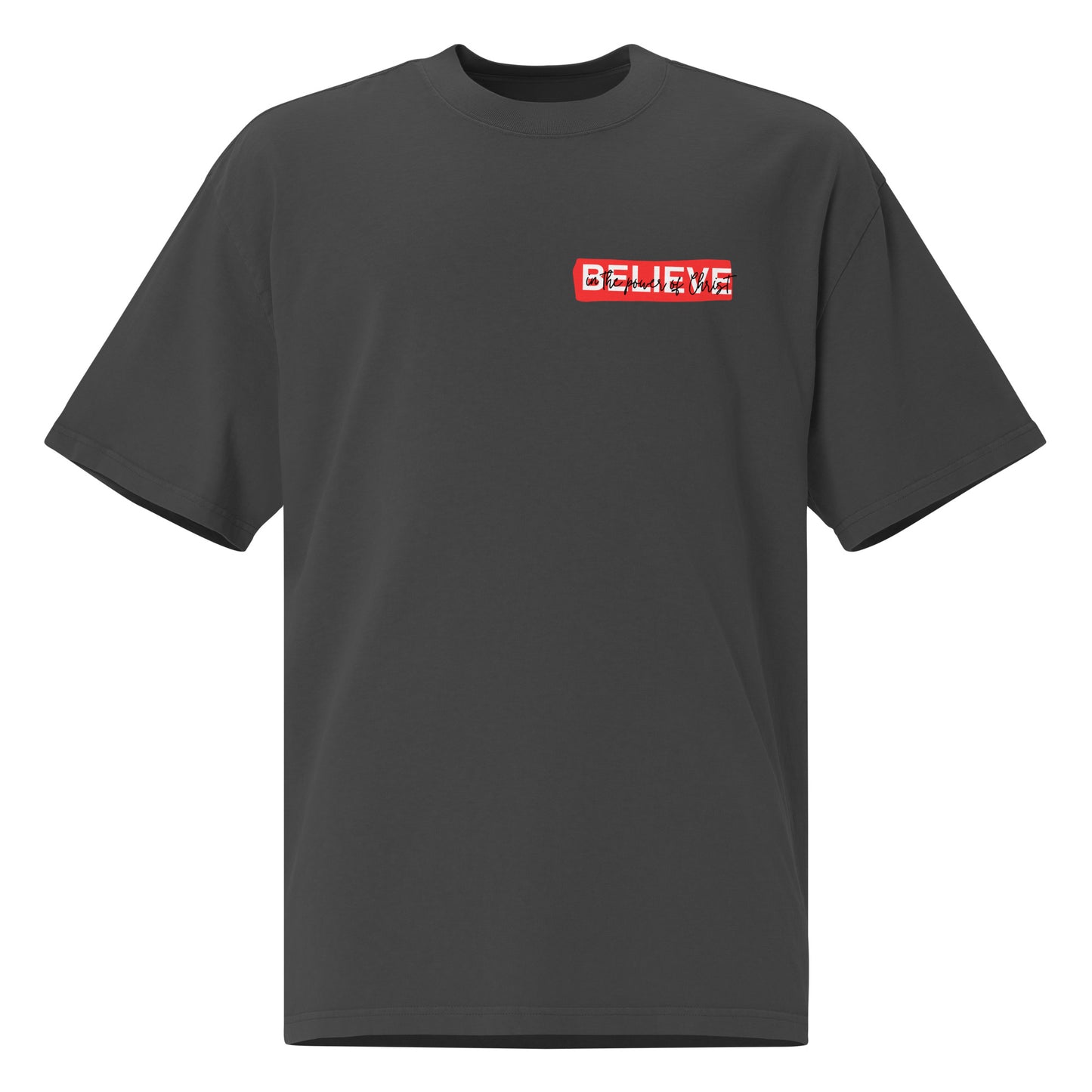 “Believe” oversized faded t-shirt