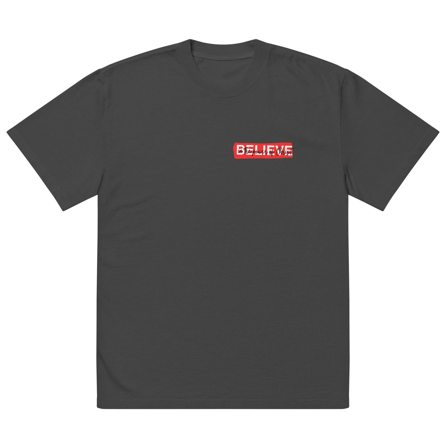“Believe” oversized faded t-shirt