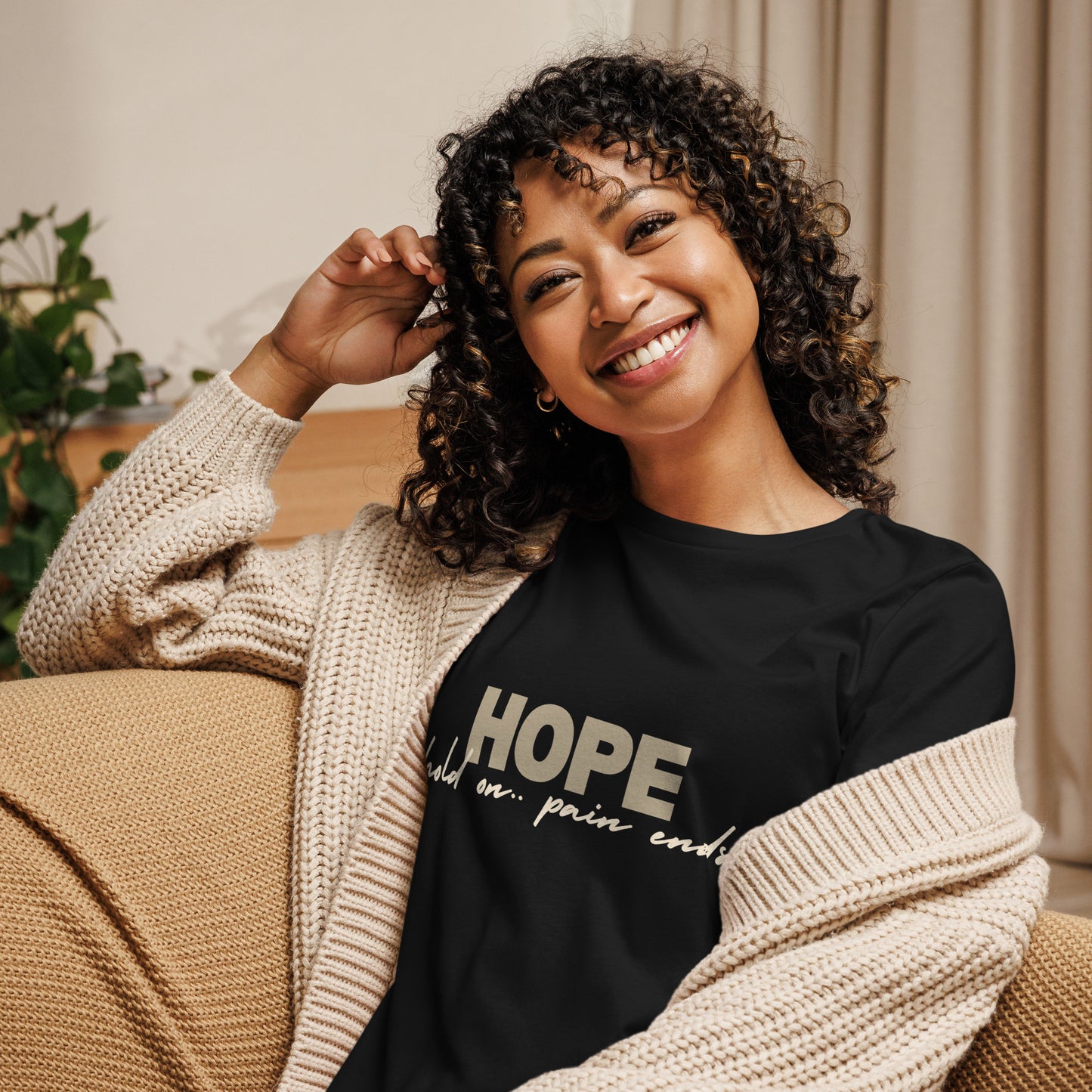 Hold On, Pain Ends – H.O.P.E. Women's T-Shirt
