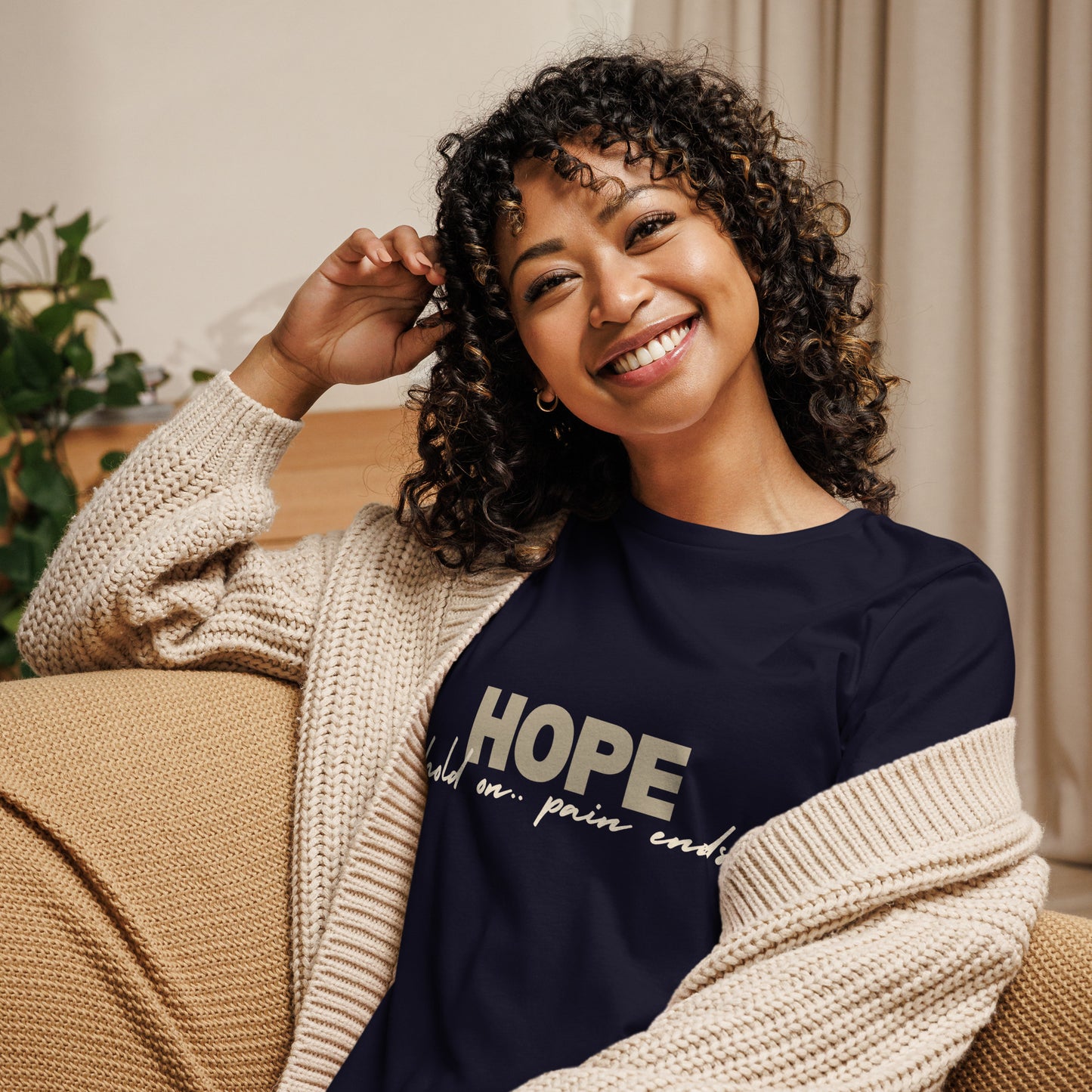 Hold On, Pain Ends – H.O.P.E. Women's T-Shirt